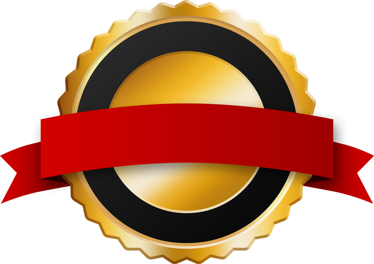 Gold Seal Badge with Red Ribbon